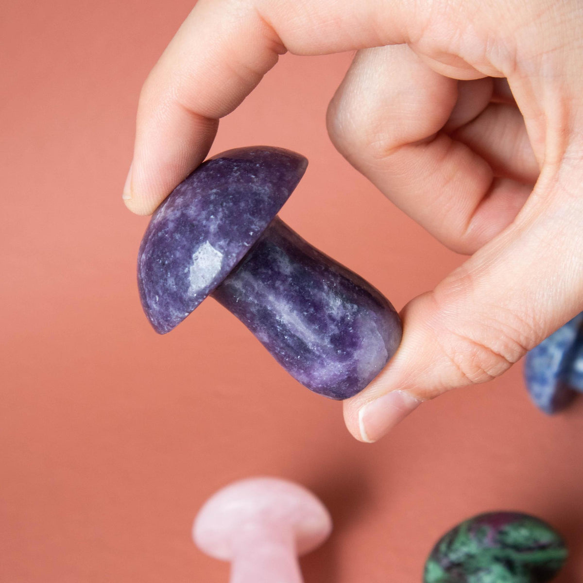 lepidolite, lepidolite mushroom, crystal mushroom, lepidolite crystal, lepidolite stone, lepidolite properties, lepidolite healing properties, lepidolite meaning