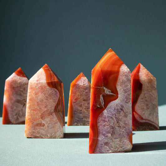 Carnelian Druzy Tower