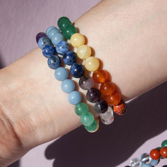 chakra bracelet, 7 chakra bracelet, chakra jewelry, gemstone bracelet, gemstone jewelry, 8mm chakra bracelet, 7 chakras, chakra healing