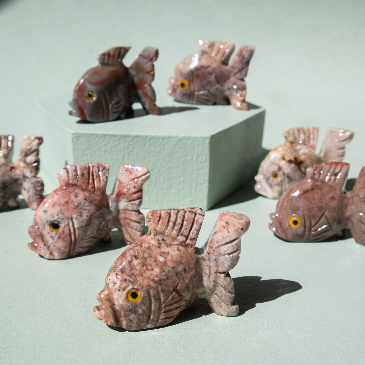 Soapstone Fish Carving 1" Kailua Crystals