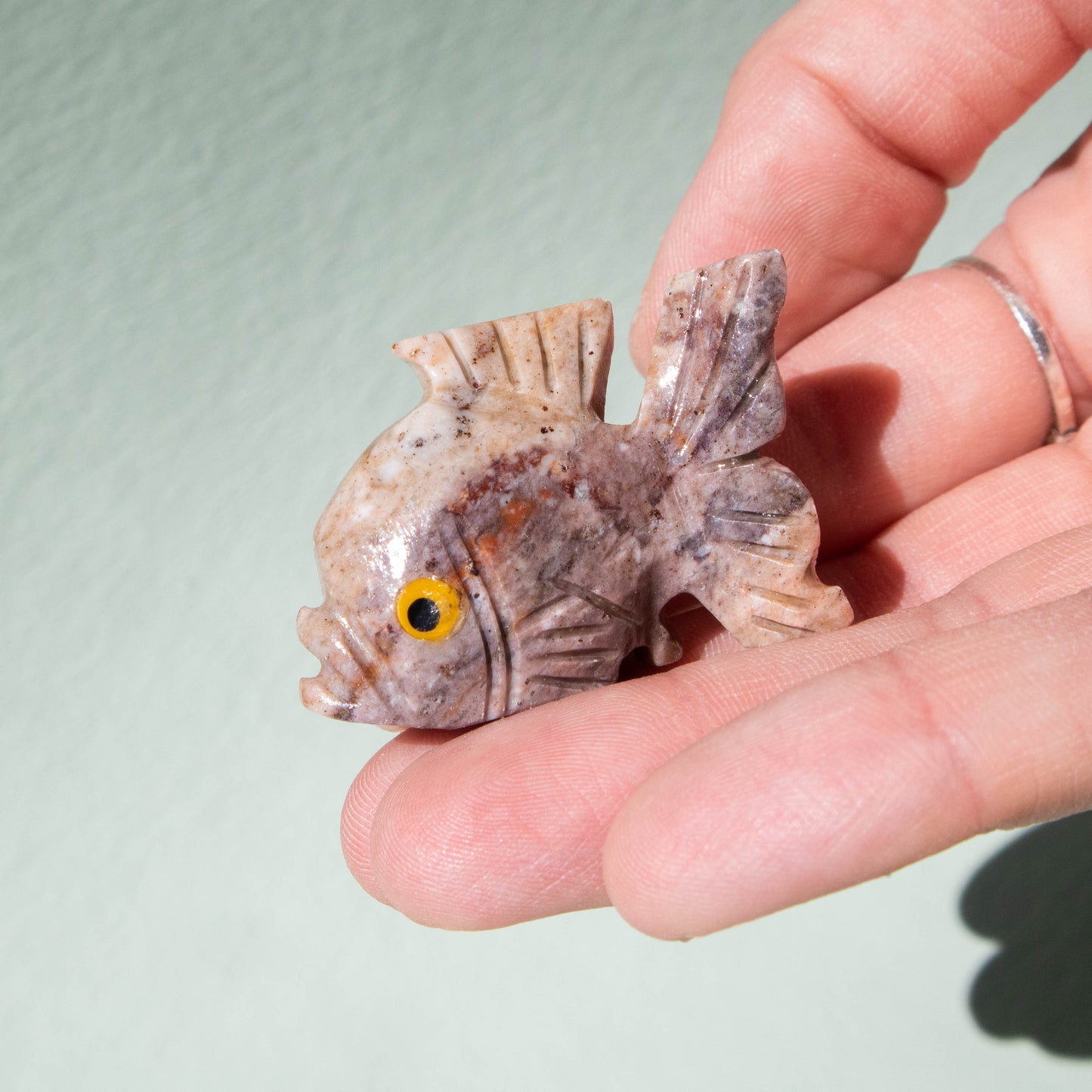 Soapstone Fish Carving 1" Kailua Crystals