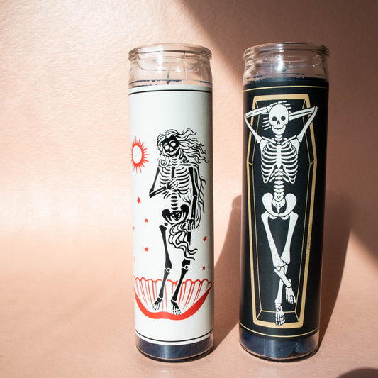 Spooky Skeleton Candle