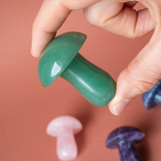 green aventurine, green aventurine mushroom, crystal mushroom, green aventurine crystal, green aventurine stone, green aventurine properties, green aventurine healing properties, green aventurine meaning