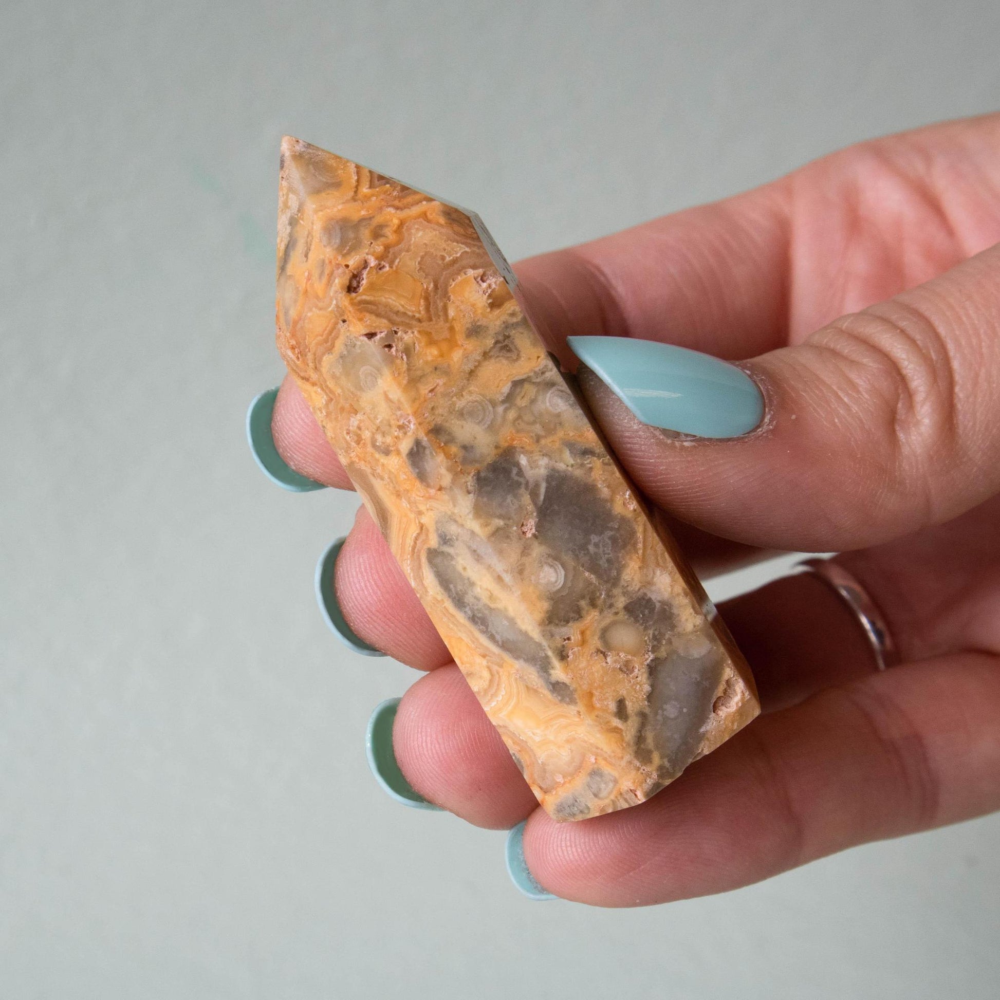 crazy lace agate, crazy lace agate tower, crystal tower, gemstone tower, crazy lace agate crystal, crazy lace agate stone, crazy lace agate properties, crazy lace agate healing properties, crazy lace agate metaphysical properties, crazy lace agate meaning, yellow crazy lace agate, yellow crazy lace agate crystal, yellow crazy lace agate properties